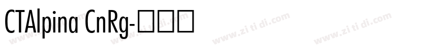 CTAlpina CnRg字体转换 CTAlpina CnRg字体转换